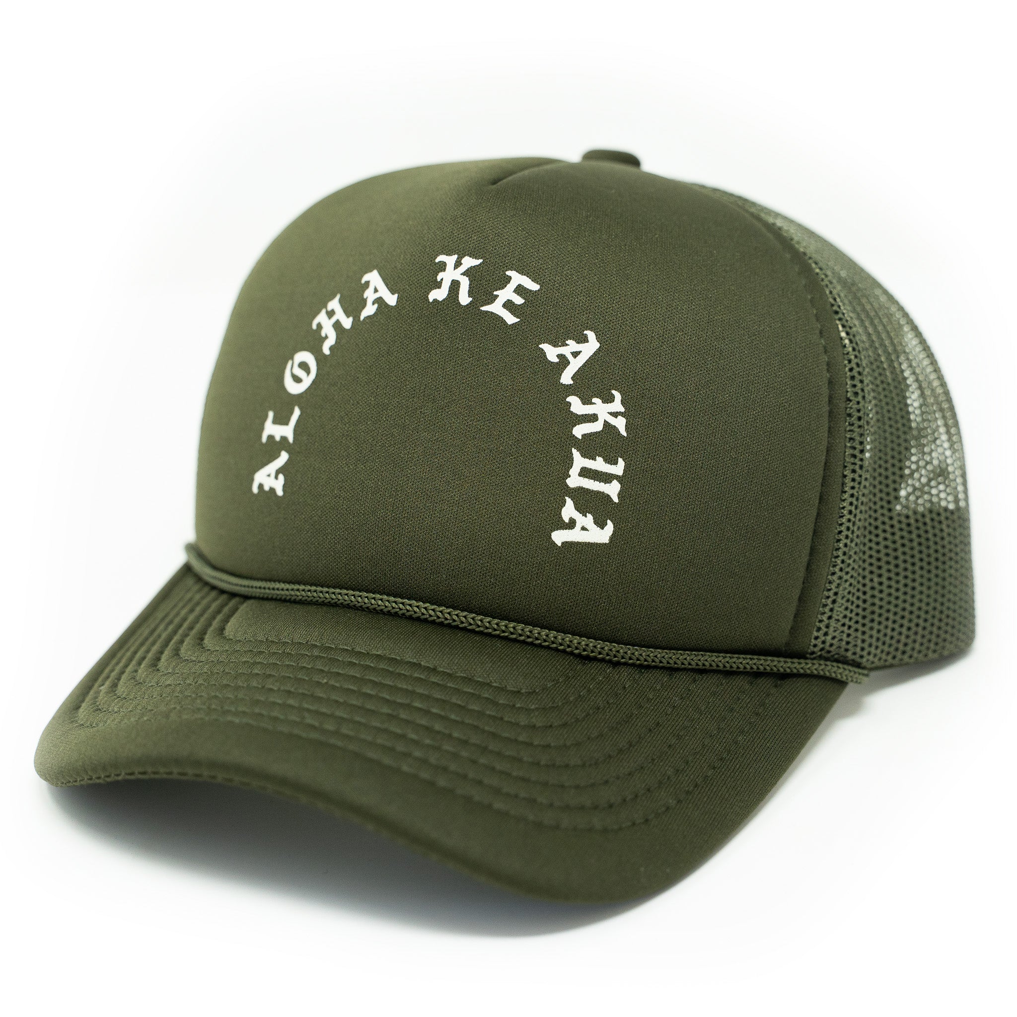 Aloha Ke Akua Trucker - Olive