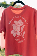 Sweet Like Melia Boxy Tee - Vintage Red