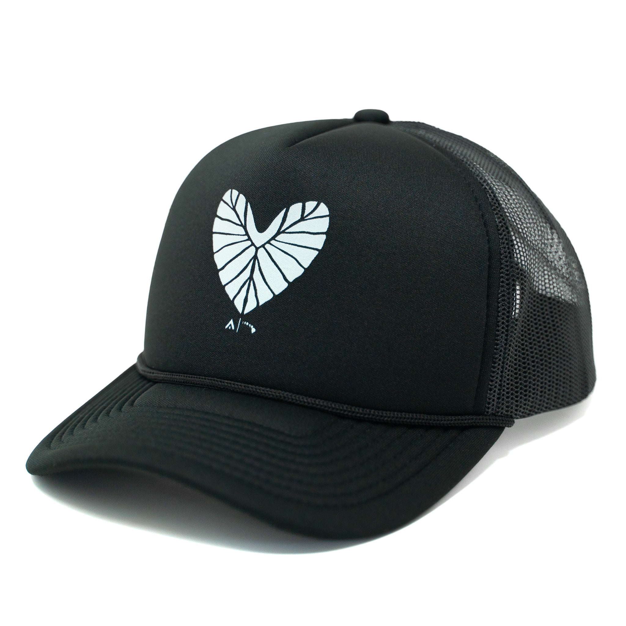 Kalo Heart Trucker Hat Black