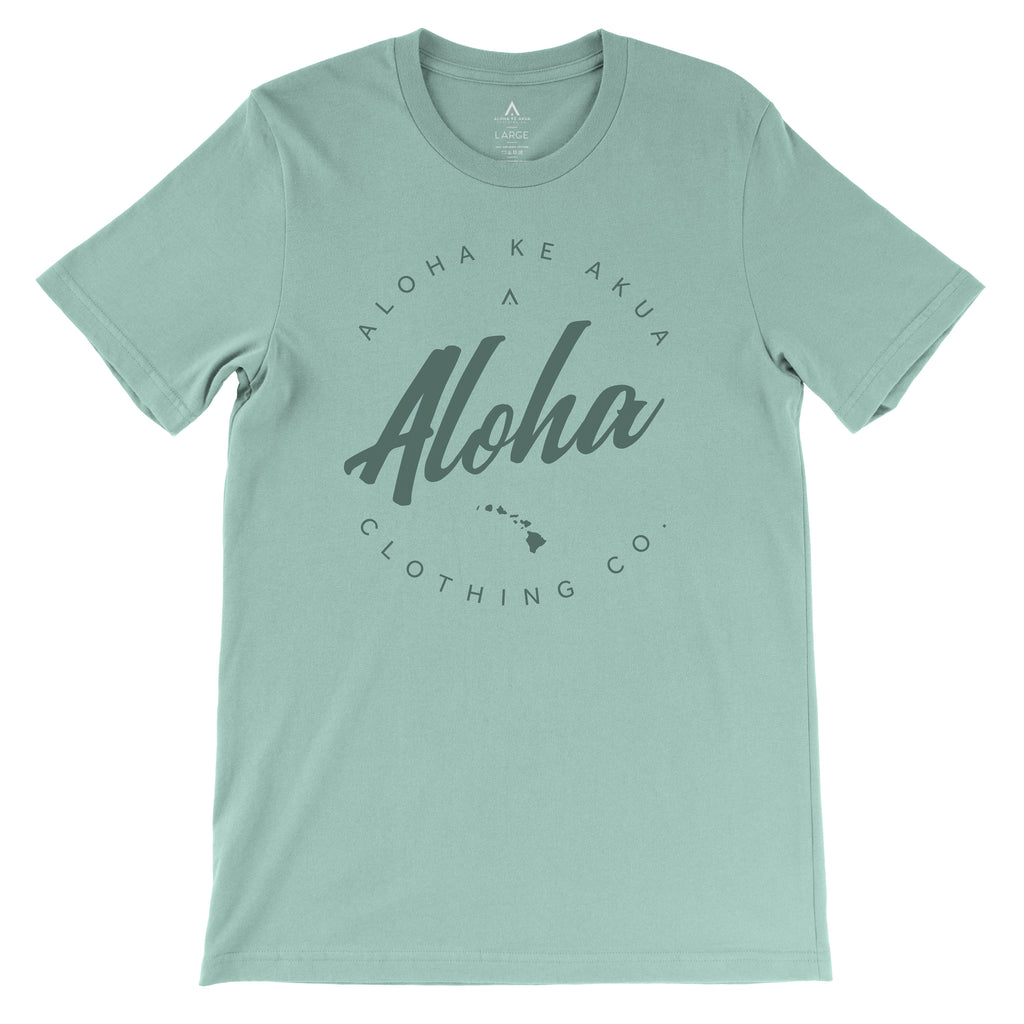 Aloha Shirt- Dusty Blue