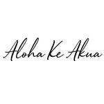 Aloha Ke Akua Script Sticker Black Vinyl