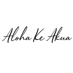 Aloha Ke Akua Script Sticker Black Vinyl