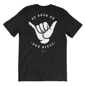 Ke Akua Pū Black Shaka Tshirt