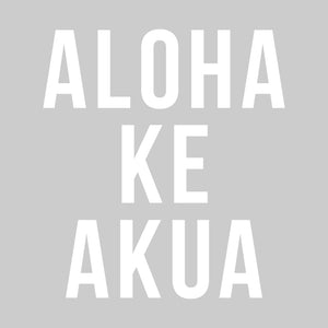 Aloha Ke Akua Sticker White Vinyl Decal